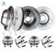 Set of 8 Front 300mm-Rear 302mm Brake Disc Rotors-Wheel Hub Bearing Assembly For 2010-2012 Hyundai Santa FE