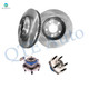 Set of 4 Front 296.95mm Brake Disc Rotors-Wheel Hub Bearing Assembly For 2005 Saturn Relay 5 Stud Wheel