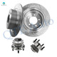 Set of 4 Rear 302mm Drilled Slotted Brake Disc Rotors-Wheel Hub Bearing Assembly For 2011-2014 Chrysler 200