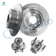 Set of 4 Rear 302mm Drilled Slotted Brake Disc Rotors-Wheel Hub Bearing Assembly For 2007-2017 Jeep Patriot