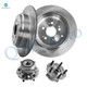 Set of 4 Rear 334mm Brake Disc Rotors-Wheel Hub Bearing Assembly For 2010-2013 Acura ZDX
