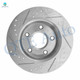Set of 8 Front 302mm-Rear 328mm Drilled Slotted Brake Disc Rotors-Wheel Hub Bearing Assembly For 2015 RAM C/V