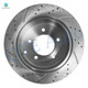 Set of 8 Rear 262mm Drilled Slotted Brake Disc Rotors-Ceramic Brake Pad Kit-Wheel Hub Bearing Assembly For 2007-2017 Jeep Patriot