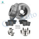 Set of 8 Rear 260mm Brake Disc Rotors-7418-D537 Ceramic Brake Pad Kit-Wheel Hub Bearing Assembly For 1998-2002 Honda Accord 7418-D537