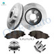 Set of 8 Front 276mm Brake Disc Rotors-Ceramic Brake Pad Kit-Wheel Hub Bearing Assembly For 2009 Dodge Caliber Set of 8 Front 276mm Brake Disc Rotors-Ceramic Brake Pad Kit-Wheel Hub Bearing Assembly For 2009 Dodge Caliber