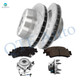 Set of 8 Rear Wheel Hub Bearing Assembly-330.2mm Drilled Slotted Brake Disc Rotors-Ceramic Brake Pad Kit For 2005 Chevrolet Silverado 1500 Set of 8 Rear Wheel Hub Bearing Assembly-330.2mm Drilled Slotted Brake Disc Rotors-Ceramic Brake Pad Kit For 2005 Chevrolet Silverado 1500