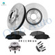 Set of 8 Front 293mm Brake Disc Rotors-D1081 7986 Ceramic Brake Pad Kit-Wheel Hub Bearing Assembly For 2005-2010 Ford Mustang