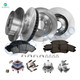 Set of 16 Front-Rear 278mm Brake Disc Rotors-Ceramic Brake Pad Kit-Wheel Hub Bearing Assembly For 2000 2001 Buick Regal