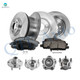 Set of 16 Front 320mm-Rear 291.5mm Brake Disc Rotors-Ceramic Brake Pad Kit-Wheel Hub Bearing Assembly For 2006 Nissan Altima 4-Wheel ABS