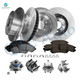 Set of 16 Front-Rear 278mm Brake Disc Rotors-Ceramic Brake Pad Kit-Wheel Hub Bearing Assembly For 2001 Oldsmobile Intrigue
