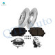 Set of 8 Rear 305mm Brake Disc Rotors-Wheel Hub Bearing Assembly-Ceramic Brake Pad Kit For 2009-2011 Volkswagen Routan