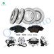Set of 16 Front 302mm-Rear 305mm Brake Disc Rotors-Wheel Hub Bearing Assembly-Ceramic Brake Pad Kit For 2009-2011 Volkswagen Routan