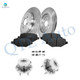 Set of 8 Rear 330mm Brake Disc Rotors-Wheel Hub Bearing Assembly-Ceramic Brake Pad Kit For 2011-2015 Lincoln MKX Set of 8 Rear 330mm Brake Disc Rotors-Wheel Hub Bearing Assembly-Ceramic Brake Pad Kit For 2011-2015 Lincoln MKX