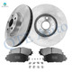 Set of 6 Front 275mm Brake Disc Rotors-Ceramic Brake Pad Kit For 2009-2013 Toyota Corolla