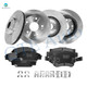 Set of 12 Front 300mm-Rear 260mm Brake Disc Rotors-Ceramic Brake Pad Kit For 2006-2011 Honda Civic