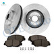 Set of 6 Front 300mm Brake Disc Rotors-Ceramic Brake Pad Kit For 2005 2006 Honda CR-V