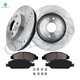 Set of 6 Front 330mm Drilled Slotted Brake Disc Rotors-Ceramic Brake Pad Kit For 2013 2014 Cadillac Escalade