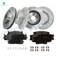 Set of 12 Front 296mm-Rear 281mm Brake Disc Rotors-Ceramic Brake Pad Kit For 2008-2011 Toyota Avalon