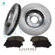 Set of 6 Front 296mm Brake Disc Rotors-Ceramic Brake Pad Kit For 2014 2015 Nissan Rogue Select