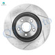 Set of 6 Front 316mm Drilled Slotted Brake Disc Rotors-Ceramic Brake Pad Kit For 2011 2012 Ford Mustang