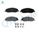 Set of 12 Front 316mm-Rear 300mm Drilled Slotted Brake Disc Rotors-Ceramic Brake Pad Kit For 2006-2008 Ford Mustang