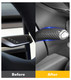 Steering Wheel Panel Wrap Trim Kit Cover And Gear Shifter Cover Replacement For 2017-2023 Tesla Model 3 Interior Accessories Black(5pcs/Set,Matte Carbon)