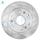 1 Piece Front Left 329.95mm Drilled Slotted Brake Disc Rotor For 2007-2014 Cadillac Escalade
