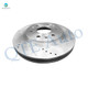 1 Piece Front Left 329.95mm Drilled Slotted Brake Disc Rotor For 2007-2014 GMC Yukon XL 1500