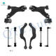 Set of 8 Front Lower Control Arm Ball Joint-Sway Bar Link-Rear Upper Rearward Control Arm-Sway Bar Link For 2007-2010 Saturn Outlook Set of 8 Front Lower Control Arm Ball Joint-Sway Bar Link-Rear Upper Rearward Control Arm-Sway Bar Link For 2007-2010 Saturn Outlook