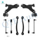 Set of 8 Front Lower Control Arm Ball Joint-Sway Bar Link-Rear Upper Forward Control Arm-Sway Bar Link For 2009-2017 Chevrolet Traverse