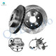 Set of 4 Front 305mm Drilled Slotted Brake Disc Rotors-Wheel Hub Bearing Assembly For 2007 Chevrolet Silverado 1500 Classic RWD