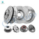 Set of 8 Front 288mm-Rear 260mm  Brake Disc Rotors-Wheel Hub Bearing Assembly For 2005 Volkswagen Jetta Set of 8 Front 288mm-Rear 260mm  Brake Disc Rotors-Wheel Hub Bearing Assembly For 2005 Volkswagen Jetta