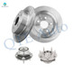Set of 4 Rear 292mm Brake Disc Rotors-Wheel Hub Bearing Assembly For 2016 Chevrolet Malibu Limited