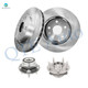 Set of 4 Front 296mm Brake Disc Rotors-Wheel Hub Bearing Assembly For 2016 Chevrolet Malibu Limited