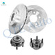 Set of 4 Front 275.95mm Brake Disc Rotors-Wheel Hub Bearing Assembly For 1994-2004 Ford Mustang