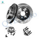Set of 4 Front 305mm Drilled Slotted Brake Disc Rotors-Wheel Hub Bearing Assembly For 2002-2006 Cadillac Escalade RWD
