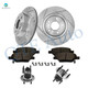 Set of 8 Rear 270mm Drilled Slotted Brake Disc Rotors-Ceramic Brake Pad Kit-Wheel Hub Bearing Assembly For 2008-2010 Pontiac G6 Set of 8 Rear 270mm Drilled Slotted Brake Disc Rotors-Ceramic Brake Pad Kit-Wheel Hub Bearing Assembly For 2008-2010 Pontiac G6