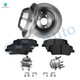 Set of 8 Rear 302mm Brake Disc Rotors-Ceramic Brake Pad Kit-Wheel Hub Bearing Assembly For 2010-2018 Hyundai Santa FE