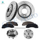 Set of 8 Front 350mm Drilled Slotted Brake Disc Rotors-Ceramic Brake Pad Kit-Wheel Hub Bearing Assembly For 2010 Ford F-150 AWD Set of 8 Front 350mm Drilled Slotted Brake Disc Rotors-Ceramic Brake Pad Kit-Wheel Hub Bearing Assembly For 2010 Ford F-150 AWD