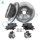 Set of 8 Rear 288mm Brake Disc Rotors-Rear D996 7897 Ceramic Brake Pad Kit-Wheel Hub Bearing Assembly For 2007-2009 Lexus RX350 FWD Set of 8 Rear 288mm Brake Disc Rotors-Rear D996 7897 Ceramic Brake Pad Kit-Wheel Hub Bearing Assembly For 2007-2009 Lexus RX350 FWD