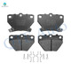 Set of 8 Rear 269mm Brake Disc Rotors-Rear 7696-D823 Ceramic Brake Pad Kit-Wheel Hub Bearing Assembly For 2003-2006 Pontiac Vibe Non-ABS