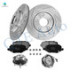 Set of 8 Rear 305mm Drilled Slotted Brake Disc Rotors-Ceramic Brake Pad Kit-Wheel Hub Bearing Assembly For 2013 2014 Volkswagen Routan Set of 8 Rear 305mm Drilled Slotted Brake Disc Rotors-Ceramic Brake Pad Kit-Wheel Hub Bearing Assembly For 2013 2014 Volkswagen Routan
