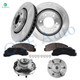 Set of 8 Front 350mm Brake Disc Rotors-Ceramic Brake Pad Kit-Wheel Hub Bearing Assembly For 2014 Lincoln Navigator 4WD Set of 8 Front 350mm Brake Disc Rotors-Ceramic Brake Pad Kit-Wheel Hub Bearing Assembly For 2014 Lincoln Navigator 4WD