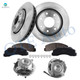 Set of 8 Front 350mm Brake Disc Rotors-Ceramic Brake Pad Kit-Wheel Hub Bearing Assembly For 2010 Ford F-150 RWD Set of 8 Front 350mm Brake Disc Rotors-Ceramic Brake Pad Kit-Wheel Hub Bearing Assembly For 2010 Ford F-150 RWD