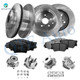 Set of 16 Front 275mm-Rear 281mm Brake Disc Rotors-Ceramic Brake Pad Kit-Wheel Hub Bearing Assembly For 2007-2012 Toyota RAV4