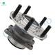 Set of 8 Rear 302mm Drilled Slotted Brake Disc Rotors-Ceramic Brake Pad Kit-Wheel Hub Bearing Assembly For 2008-2013 Dodge Avenger