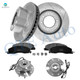 Set of 8 Front 360mm Drilled Slotted Brake Disc Rotors-Ceramic Brake Pad Kit-Wheel Hub Bearing Assembly For 2012 2013 RAM 3500