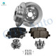 Set of 8 Rear 334mm Brake Disc Rotors-Ceramic Brake Pad Kit-Wheel Hub Bearing Assembly For 2010-2013 Acura ZDX