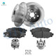 Set of 8 Rear 286mm Brake Disc Rotors-Ceramic Brake Pad Kit-Wheel Hub Bearing Assembly For 2010-2014 Subaru Outback