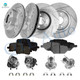 Set of 16 Front 296mm-Rear 270mm Drilled Slotted Brake Disc Rotors-Ceramic Brake Pad Kit-Wheel Hub Bearing Assembly For 2005-2007 Chevrolet Cobalt Set of 16 Front 296mm-Rear 270mm Drilled Slotted Brake Disc Rotors-Ceramic Brake Pad Kit-Wheel Hub Bearing Assembly For 2005-2007 Chevrolet Cobalt